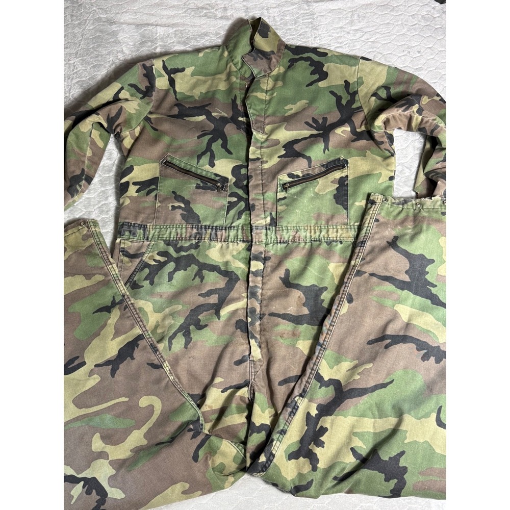 Vintage Big Ben by Wrangler Camo Coveralls Quilt Lined USA XL Long Jumpsuit